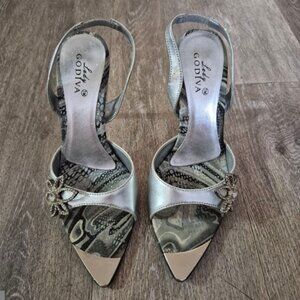 Women's‎ Lady Godiva Heels Silver Sz 6